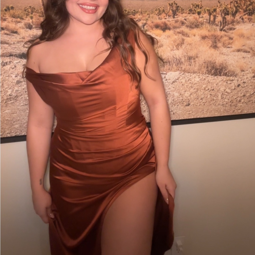 Elegant Satin Off-Shoulder Dress
